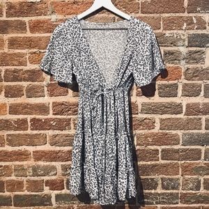 Floral Wrap Tie Dress